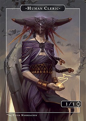 Human Cleric MTG token 1/1