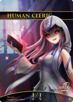 Human Cleric MTG token 1/1