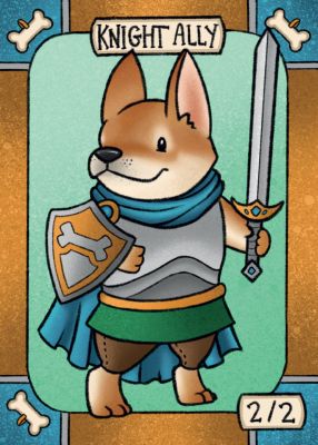 Knight Ally MTG token 2/2