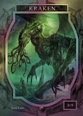 Kraken MTG token 9/9